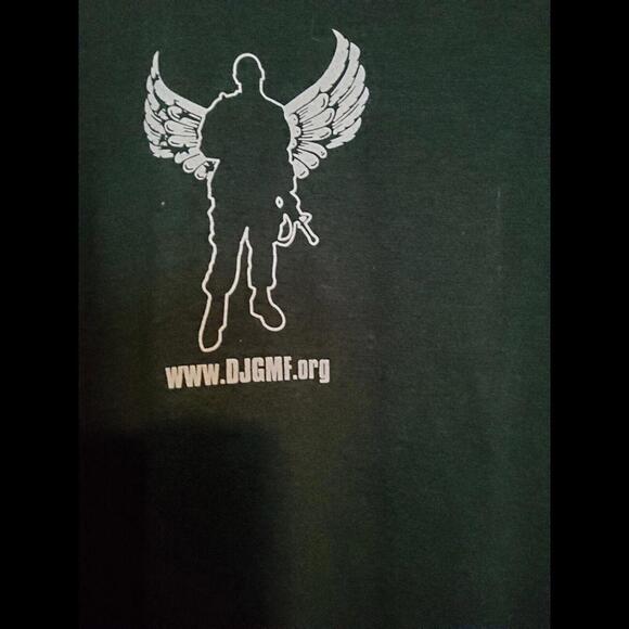 DJG MF Black T-Shirt America Logo Back Print Angel Website Men's XL - Picture 4 of 5
